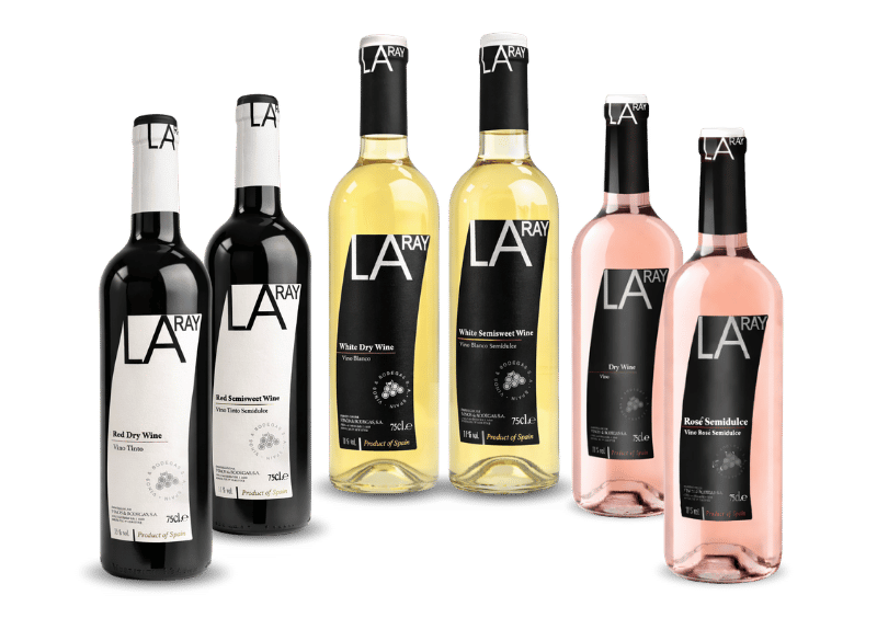 Laray Spanish Wines Red White and Rosé Wine Collection